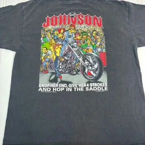 Vintage Big Johnson West Coast Choppers OCC Parody biker y2k funny XL Motorcycle